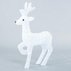 ACRYLIC DEER, 31V, 200 WHITE LED, WITH ADAPTOR, LEAD WIRE 500cm, 57x24x88cm, IP44 600-40873 ACRYLIC DEER, 31V, 200 WHITE LED, WITH ADAPTOR, LEAD WIRE 500cm, 57x24x88cm, IP44 600-40873