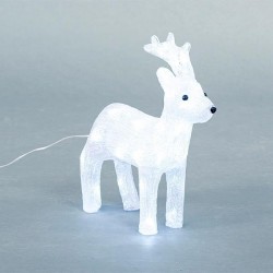 ACRYLIC DEER, 4,5V, 35 WHITE LED, WITH ADAPTOR, LEAD WIRE 500cm, 32,5x11x35cm, IP44 600-40874 ACRYLIC DEER, 4,5V, 35 WHITE LED, WITH ADAPTOR, LEAD WIRE 500cm, 32,5x11x35cm, IP44 600-40874