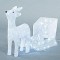 ACRYLIC DEER WITH CARRIAGE, 31V, 100 WHITE LED, WITH ADAPTOR, LEAD WIRE 500cm, 35x17x47, 47x22x29cm, IP44 600-40876