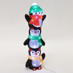 ACRYLIC PENGUINS, 3,5V ADAPTOR, 40 WHITE LED, LEAD WIRE 5m, 16x14x49cm, IP44 600-40894 ACRYLIC PENGUINS, 3,5V ADAPTOR, 40 WHITE LED, LEAD WIRE 5m, 16x14x49cm, IP44 600-40894