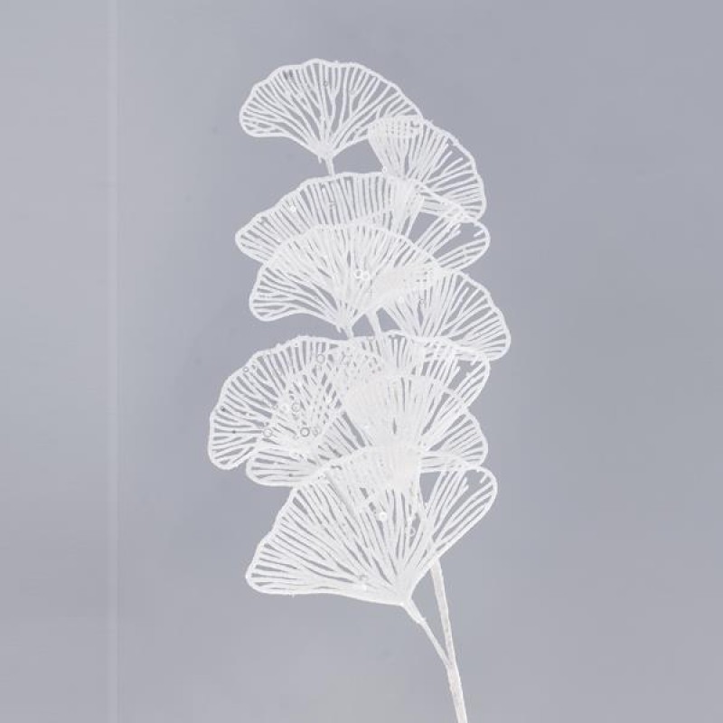 BRANCH WHITE  WITH DECORATIVE, 72cm 600-40944