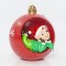 RED BALL WITH ELF INSIDE, 18,5x18x20cm 600-41155