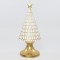TREE, WHITE WITH GOLD BASE, 13,5x13,5x30,5cm 600-41160