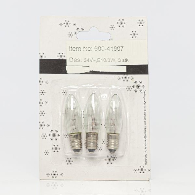 SPARE BULB FOR THE CODES 600-41603, 600-41604, SET 3PCS, 34V 600-41607