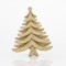 GOLD PLASTIC TREE WITH GLITTER, SET 6pcs, 9,5cm 600-42628