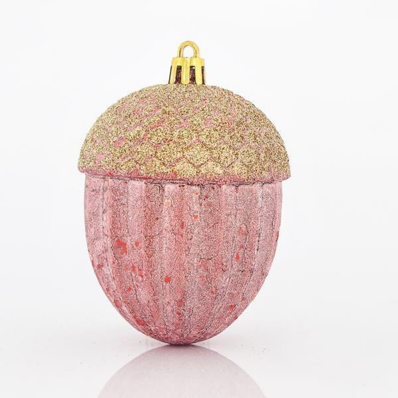 RED PLASTIC ACORNS, SET 3pcs, 8,4x6,4x18,9cm 600-42632