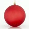 RED MATTE BALL, PLASTIC, SET 6PCS, 10cm 600-42676