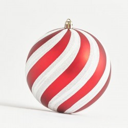 PLASTIC BALL, WHITE AND RED, SET 2PCS, 20cm 600-42824
