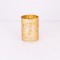 LIGHTED GLASS DECORATIVE, GOLD, WITH WATCH SCENE, 9x12cm 600-42848