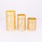 LIGHTED GLASS DECORATIVE, GOLD, WITH WATCH SCENE, 9x16cm 600-42849