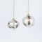 GLASS ORNAMENT, WITH PAINTED MISTLETOE, IN 2 SHAPES, SET 4PCS, 8cm 600-42860