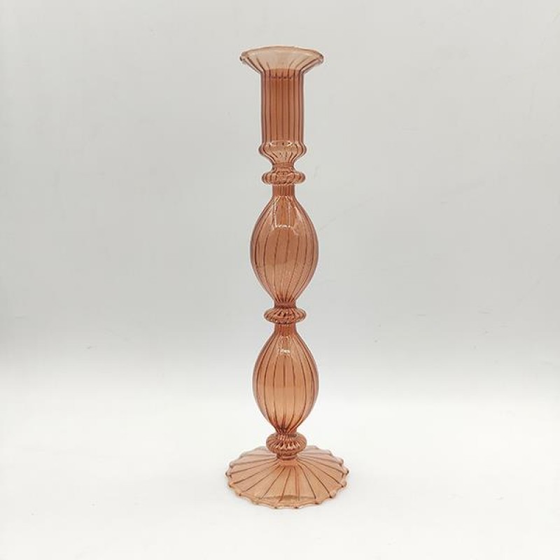 СВЕЩНИК С БАЛОНЧЕТА, КАРАМЕЛ, 8X26 СМ