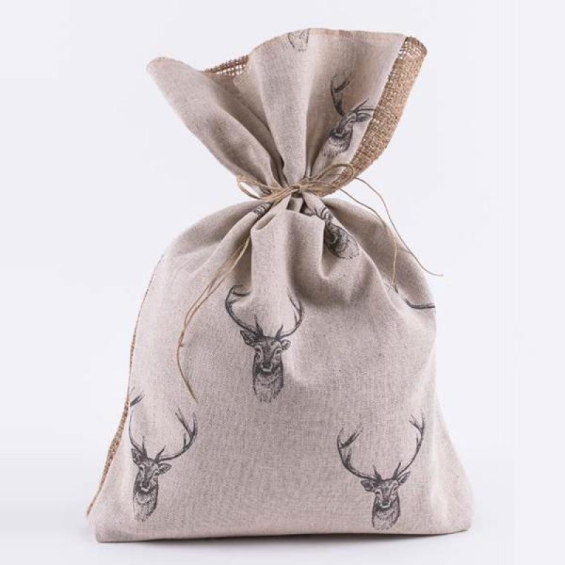 BAG FABRIC WITH DEER, 34x47cm 600-43140
