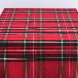 TABLE RUNNER RED CHECKERED PATTERN, 35x150cm 600-43144
