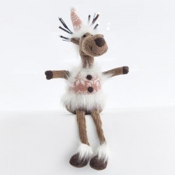 LIGHTED SITTING DEER, WITH PINK CAP, 12x11x44cm 600-43162