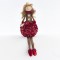 SITTING PRINCESS WITH RED PON PON SKIRT, 33cm 600-43183