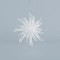 ACRYLIC SNOWFLAKE, WHITE WITH SILVER GLITTER, 12,5x12,5cm 600-44638