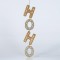 ACRYLIC ORNAMENT,HOHO, SILVER-GOLD, 4,5x24cm 600-44642