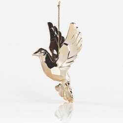 ACRYLIC BIRDIE, GOLD, 10,2x7,6cm 600-44647