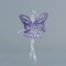 ACRYLIC FAIRY, WITH PURPLE FEATHERS, WITH GLITTER, 9,7x15,7cm 600-44661