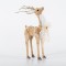 VELVET DEER, WITH GOLD GLITTER, RIBBON AND BEADS, 13x29cm 600-44695