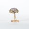 VELVET MUSHROOM, GREY, WITH GLITTER, 7x13cm 600-44710