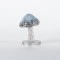 VELVET MUSHROOM, BLUE, 7x13cm 600-44741