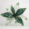 VELVET FLOWER, TURQUOISE AND TRANSPARENT, 40cm 600-44753