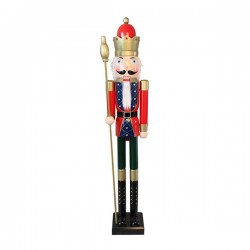 NUTCRACKER WITH SCEPTER, RED-GREEN, 250cm 600-44838