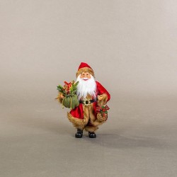 RED SANTA, WITH BROWN FUR, 40cm 600-44881