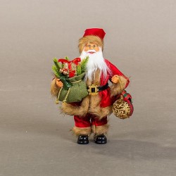 RED SANTA, WITH BROWN FUR, 30cm 600-44882