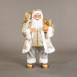WHITE SANTA, WITH GOLD, 80cm 600-44887