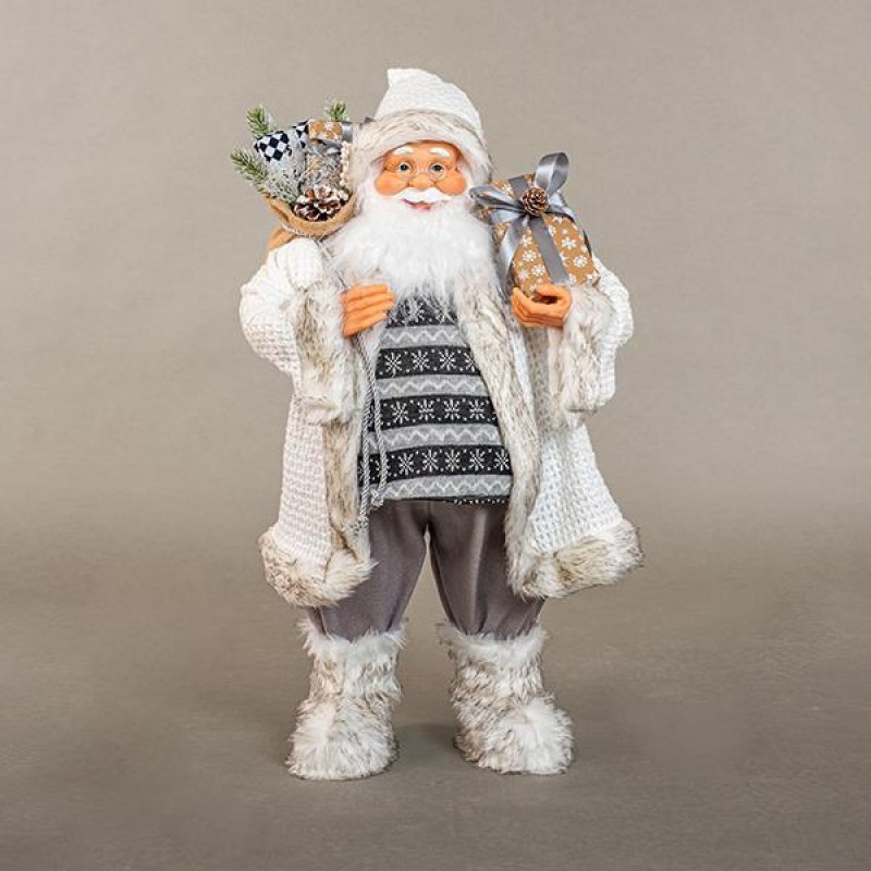 GREY SANTA, 80cm 600-44891