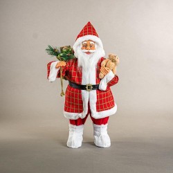 RED SANTA, WITH WHITE FUR, 80cm 600-44895