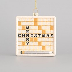 КОЛЕДНА УКРАСА С НАДПИС MERRY CHRISTMAS