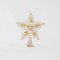 WIRE TOP TREE, LIGHT GOLD, STAR WITH DESIGNS, 30x25cm 600-44926