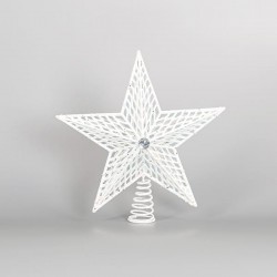PLASTIC TOP TREE, GLITTER, WHITE, 29,5x33cm 600-44938