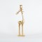 DECORATIVE CANDLE HOLDER, REINDEER, GOLD, 13x43,2cm 600-44945