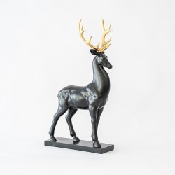 TABLE DECORATIVE, DEER, BLACK, 32x55,5cm 600-44953