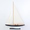 SAILBOAT, WHITE WITH BLUE, 100x18x135cm 600-44990
