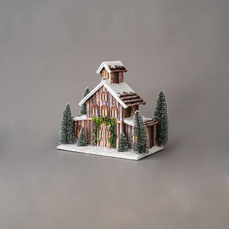THREE LEVEL LIGHTED HOUSE,  7 LED, BATTERY OPERATED, 38,5x20,5x34cm 600-45000