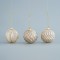 RAISED GLASS BALL, SILVER AND CHAMPANGE, SET 4PCS, 8cm 600-45073