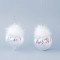 GLASS ORNAMENT, IRIDESCENT TRANSPARENT, WITH FEATHERS, 2 SHAPES, SET 4PCS, 10cm 600-45094