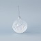 GLASS BALL, TRANSPARENT, WITH TRANSPARENT BEADS, SET 4PCS, 10cm 600-45096
