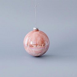 GLASS BALL, PINK, SET 4PCS, 10cm 600-45098