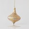 GLASS ORNAMENT, ONION, SAND GOLD, WITH SEQUINS INSIDE, SET 4PCS, 10x11,5cm 600-45113