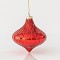 GLASS ORNAMENT, ONION, RED, SET 4PCS, 10x10,8cm 600-45118