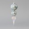 HANGING GLASS ORNAMENT, MINT-TRANSPARENT, 6x20cm 600-45122