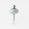 HANGING GLASS IRIDESCENT ORNAMENT, MINT, SET 2PCS, 9x15,3cm 600-45124