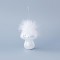 GLASS ORNAMENT, MUSHROOM, WITH FEATHER, SET 2PCS, 8x10,5cm 600-45126